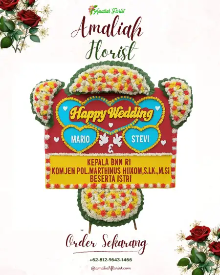 Papan Bunga Pernikahan Payung Rejo